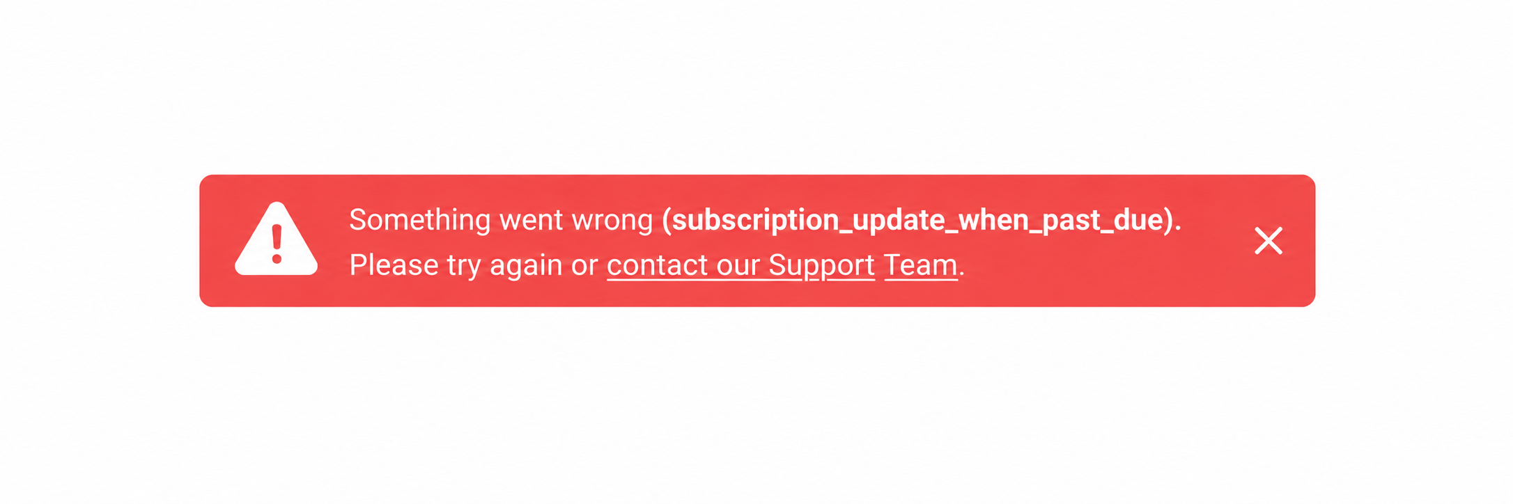 Subscription upgrade blocked by an overdue payment